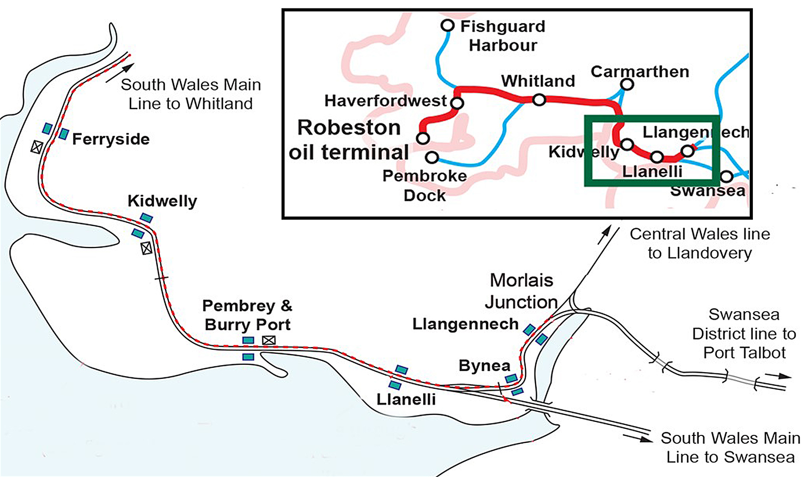 Derailment, fire, and fuel spillage at Llangennech Rail Engineer