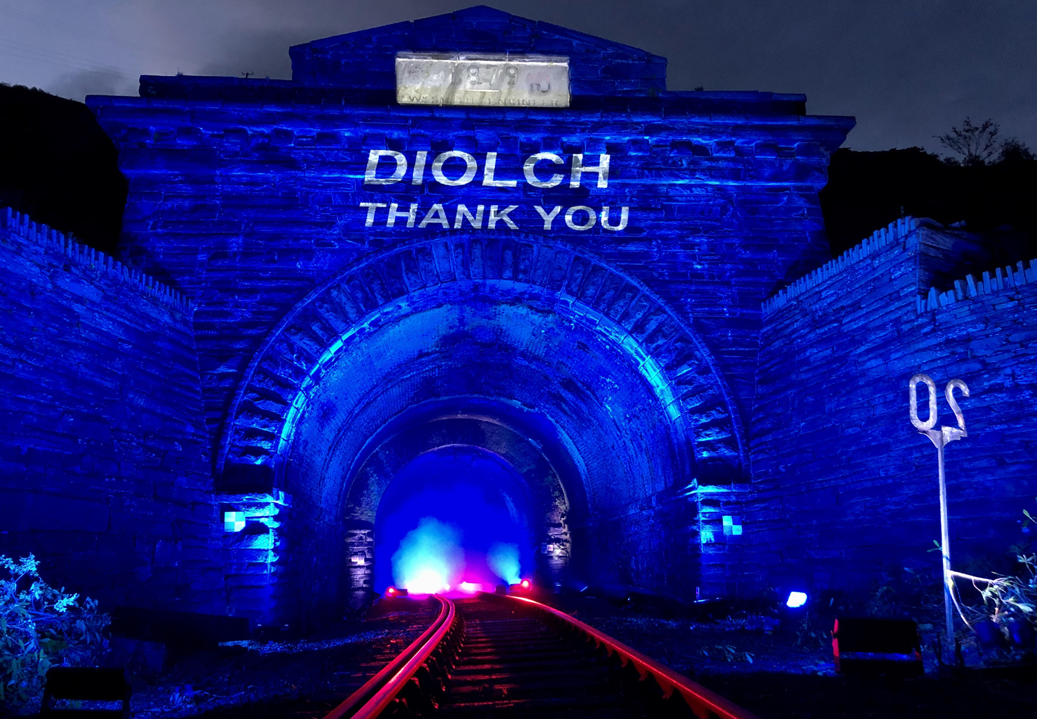 Blaenau Ffestiniog tunnel is latest Network Rail structure to turn blue
