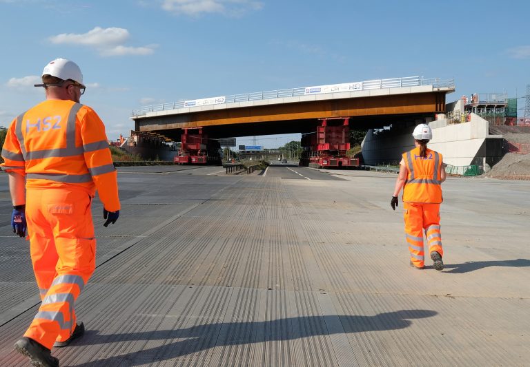 Huge new bridge for HS2 over M42 installed in just two days